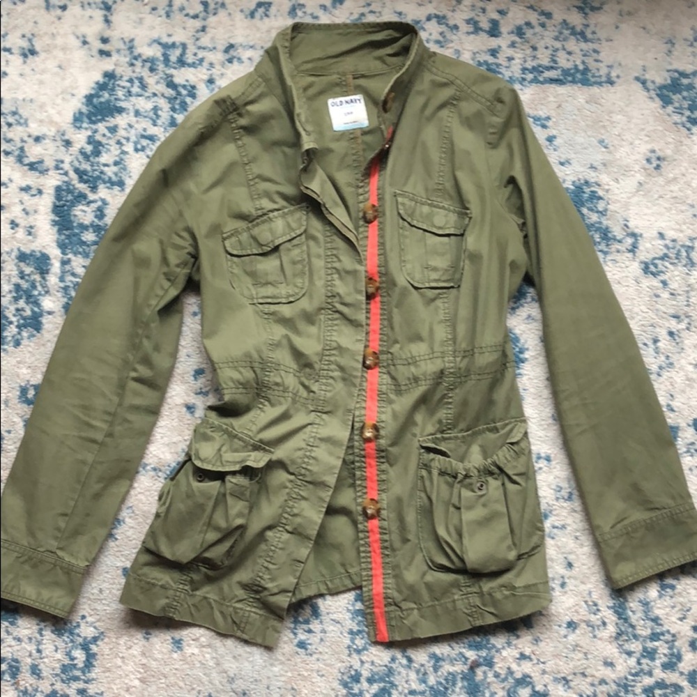 Green utility jacket